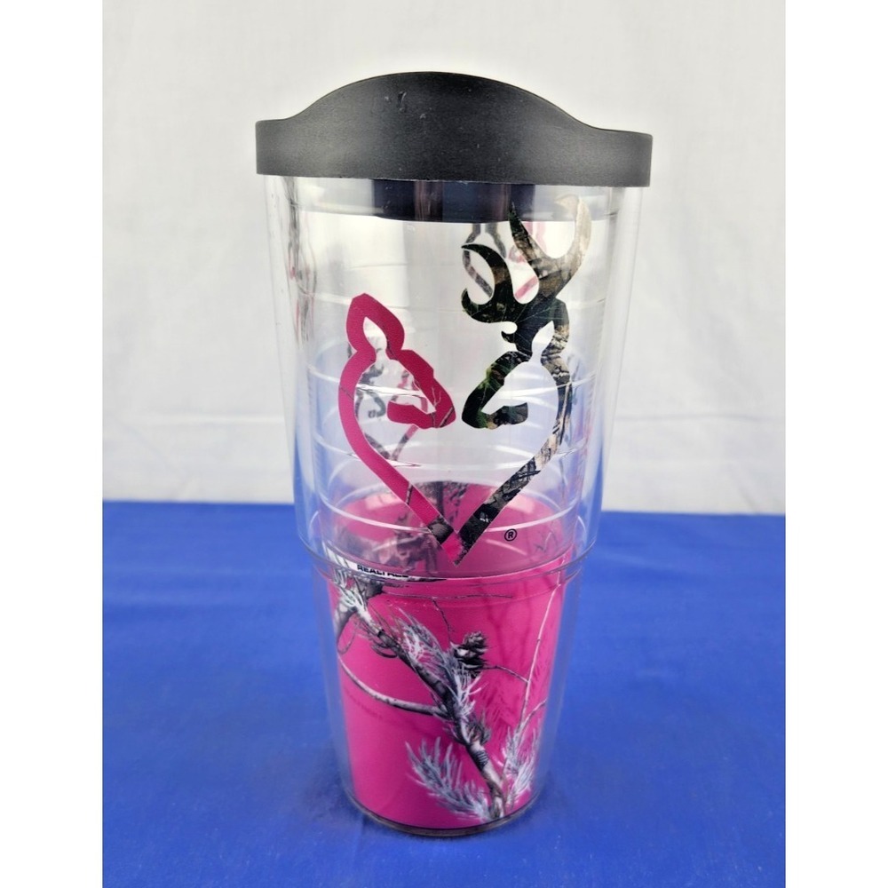 Tervis Tumbler W/ Lid-RealTree Pink Camo Print-Double insulated-24 Oz. - 2006